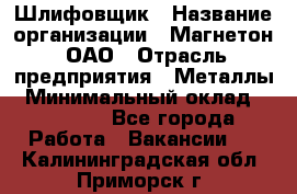 Шлифовщик › Название организации ­ Магнетон, ОАО › Отрасль предприятия ­ Металлы › Минимальный оклад ­ 20 000 - Все города Работа » Вакансии   . Калининградская обл.,Приморск г.